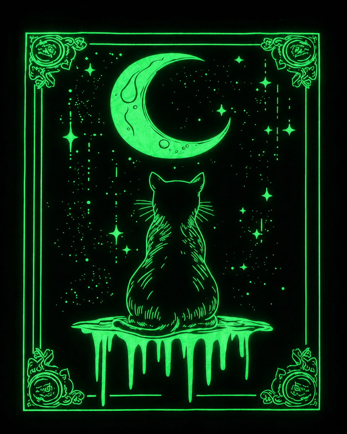 Lunar Cat Glow Tee